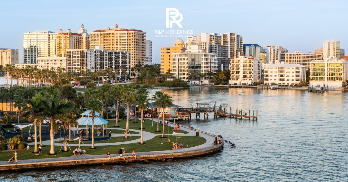 Downtown Sarasota Waterfront at R and P Holdings Logo