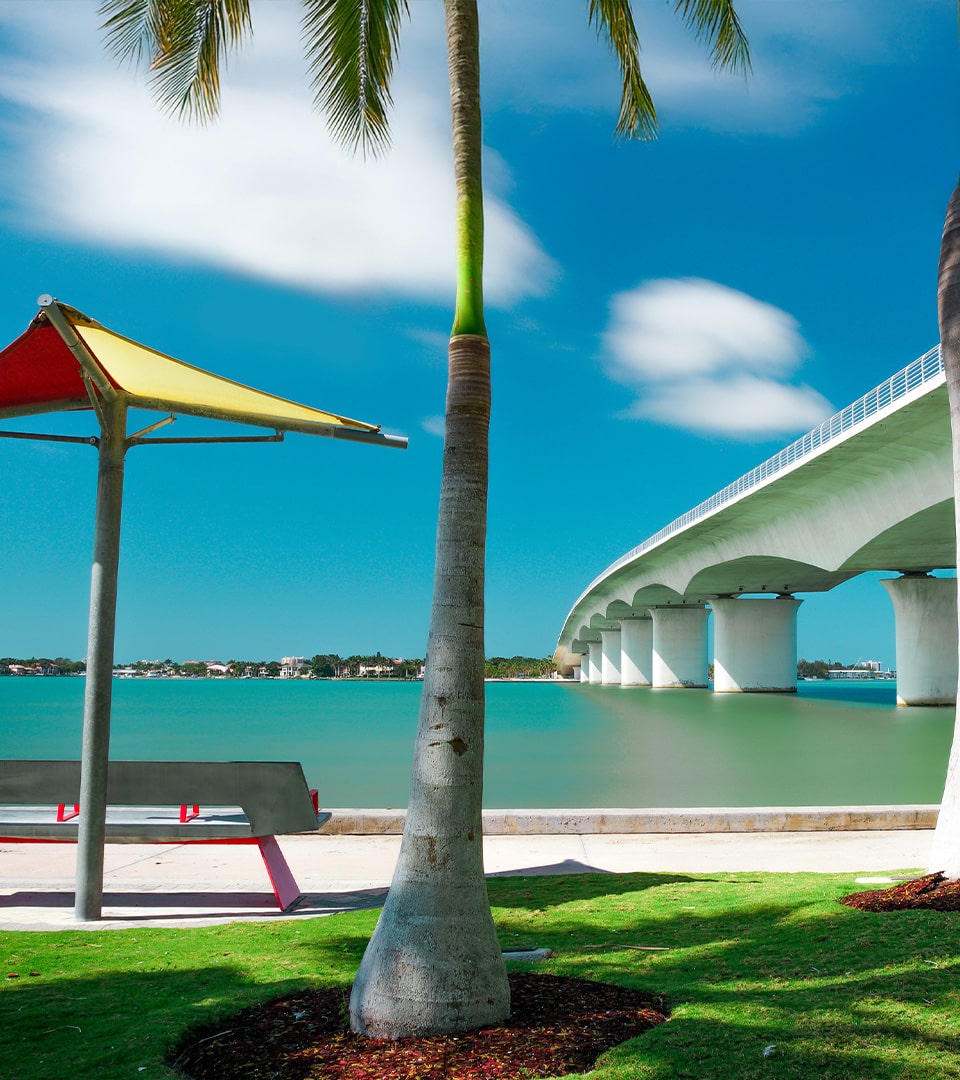 Sarasota Waterfront and the bridge