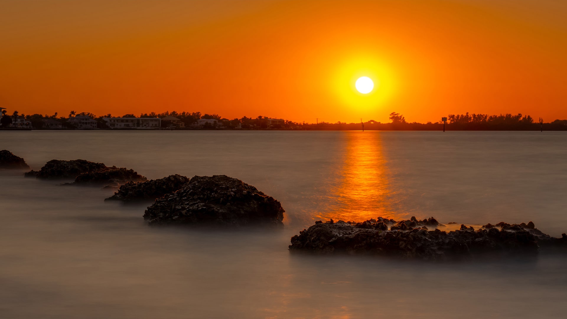 Waterfront sun