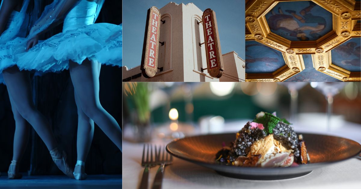 Collage of Sarasota Arts Culture and food