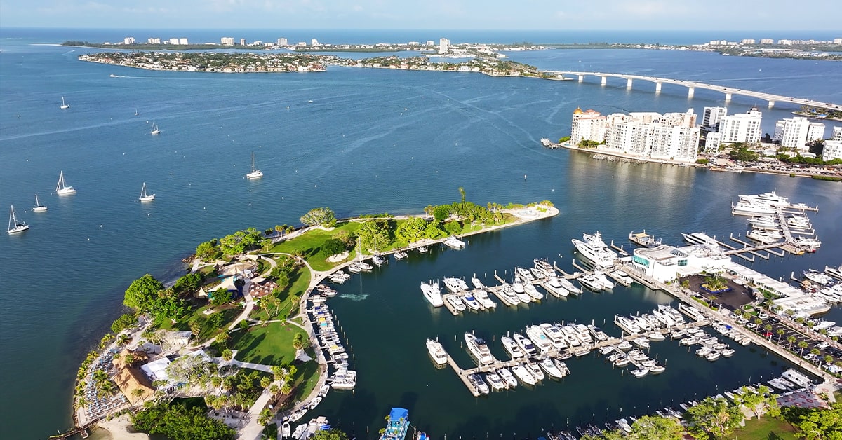 aerial of the sarasota location
