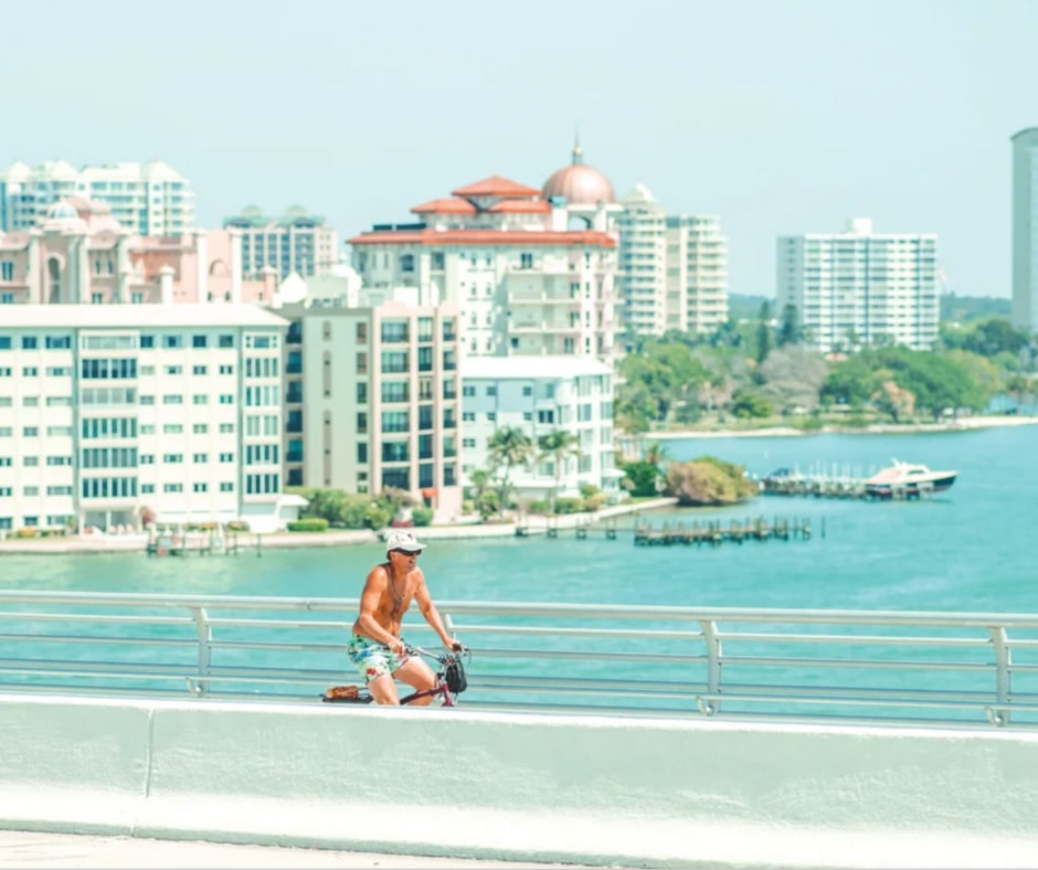 Biking on the Ringling Bridge