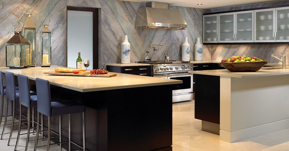 Marc-Michaels Interiors black high rise kitchen